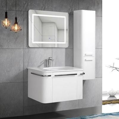 Wooden Bathroom Vanitys Cabinets with Colorful Mirror Glass Door Bathroom Furniture