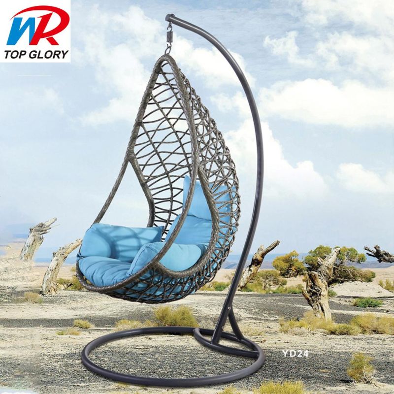 Modern Garden Wicker Outdoor Leisure PE Rattan Egg Swing Chair