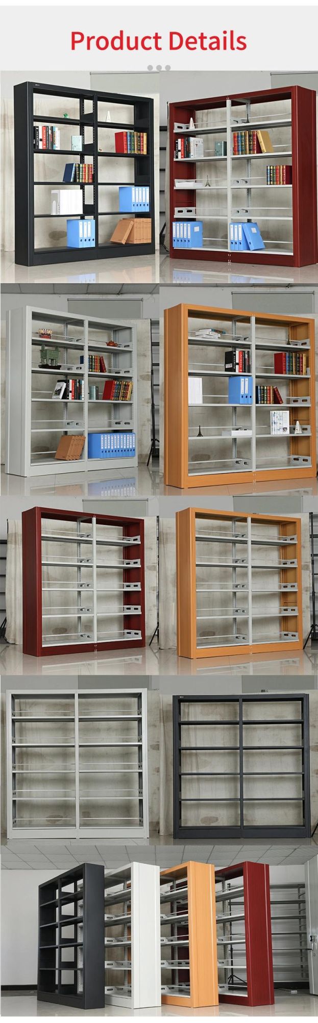 School Furniture Library Use Metal Book Shelf