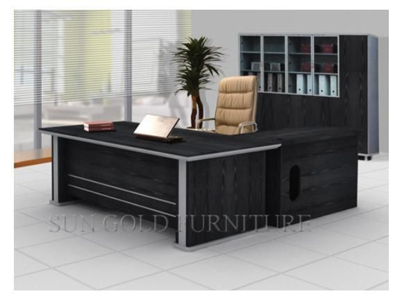 Manufacture Supply Black Wooden Manager Executive Desk (SZ-OD127)