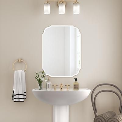 IP44 Sanitary Ware Frameless Bathroom Mirror for Luxury Interior Home Decoration