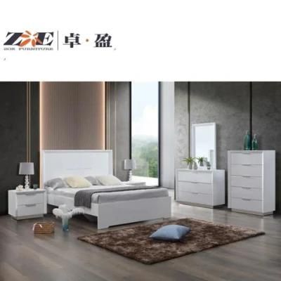 Foshan Furniture Supplier White Color Painting MDF Bedroom Furniture Sets