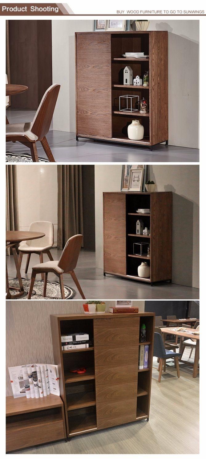 The Nordic Contracted Solid Wood Storage Side Cabinet