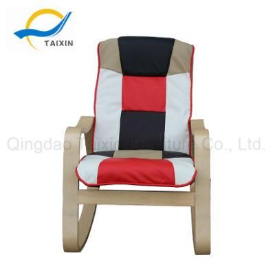 PU Fabric Round Arm Rocking Chair Home Furniture