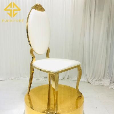 Sawa Modern PU Leather Shape Stainless Steel Chairs for Wedding Hotel Dining Room