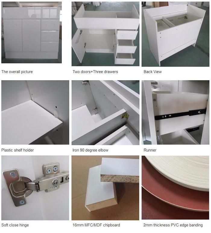 Hot Sell Australia Style White Painted Bathroom Furniture (AC-8090B)
