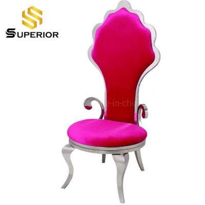 Wholesale Banquet Event Furniture High Back Red Velvet Throne Chair