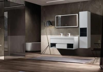 Customized MDF Wood Hotel Modern Wall Bathroom Cabinet Bagno-1200