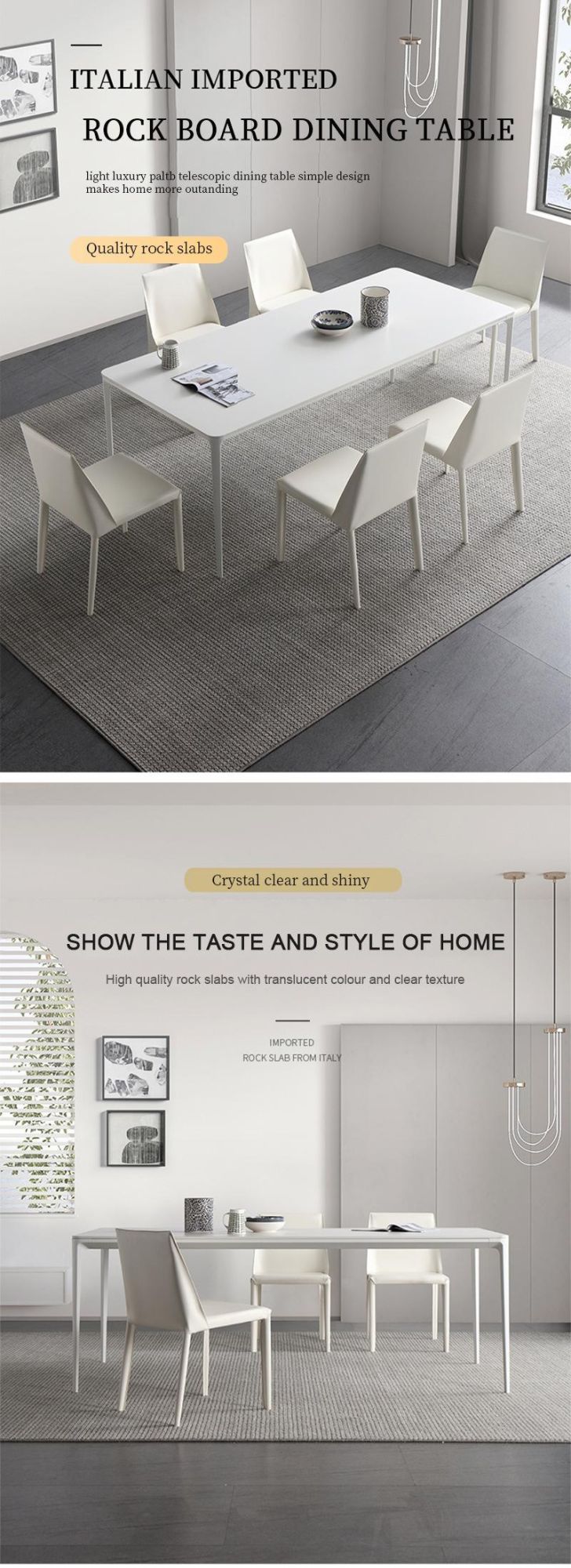 Modern Designer Saddle Leather Aluminum Alloy Table Dining Set