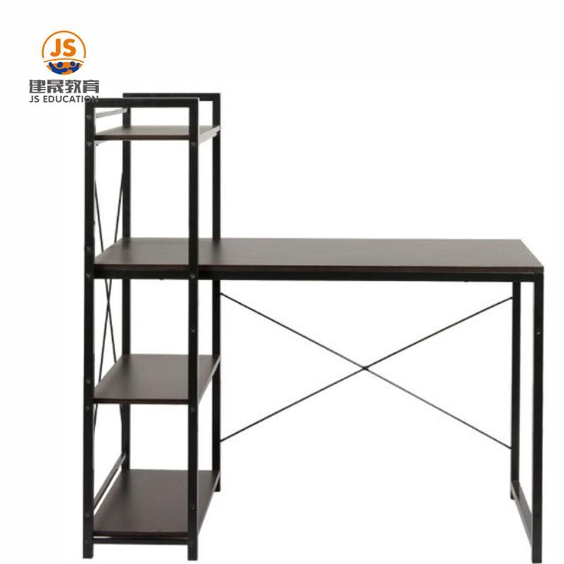 Industrial Home Office PC Laptop Study Writing Table Workstation Computer Desk with Storage Shelves