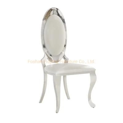 European Classic Round Back Design Stainless Steel Chair French King Throne Chair