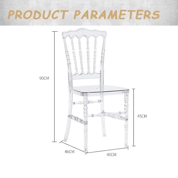 Home Outdoor Banquet Furniture PC Dining Room Chairs Crystal Clear Wedding Chair Crystal Transparent Chair