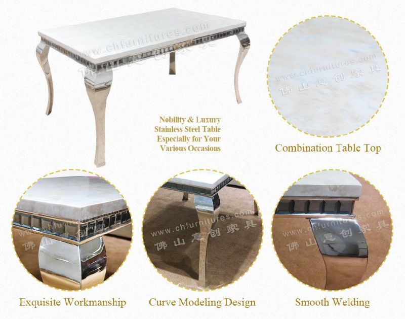 Hyc-St33 Hot Sale Wedding Party White Marble Stone Top Table for Event