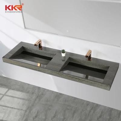 Italian Wall Mounted Hotel Single Solid Surface Bathroom Vanity