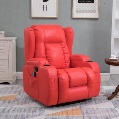 Modern Luxury Nordic Home Furniture PU Leather Sofa Living Room Sofa 8-Point Massage Sofa Large Manual Recliner Chair