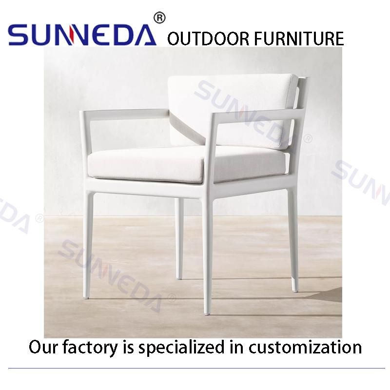 Outdoor Garden Aluminum Chair All Aluminum Table Modern Comfortable Furniture