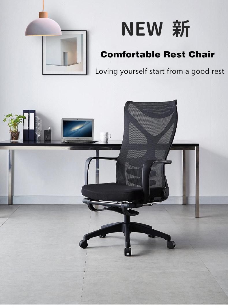 Modern Adjustable Office Mesh Ergonomic Chair with Leg Rest Support