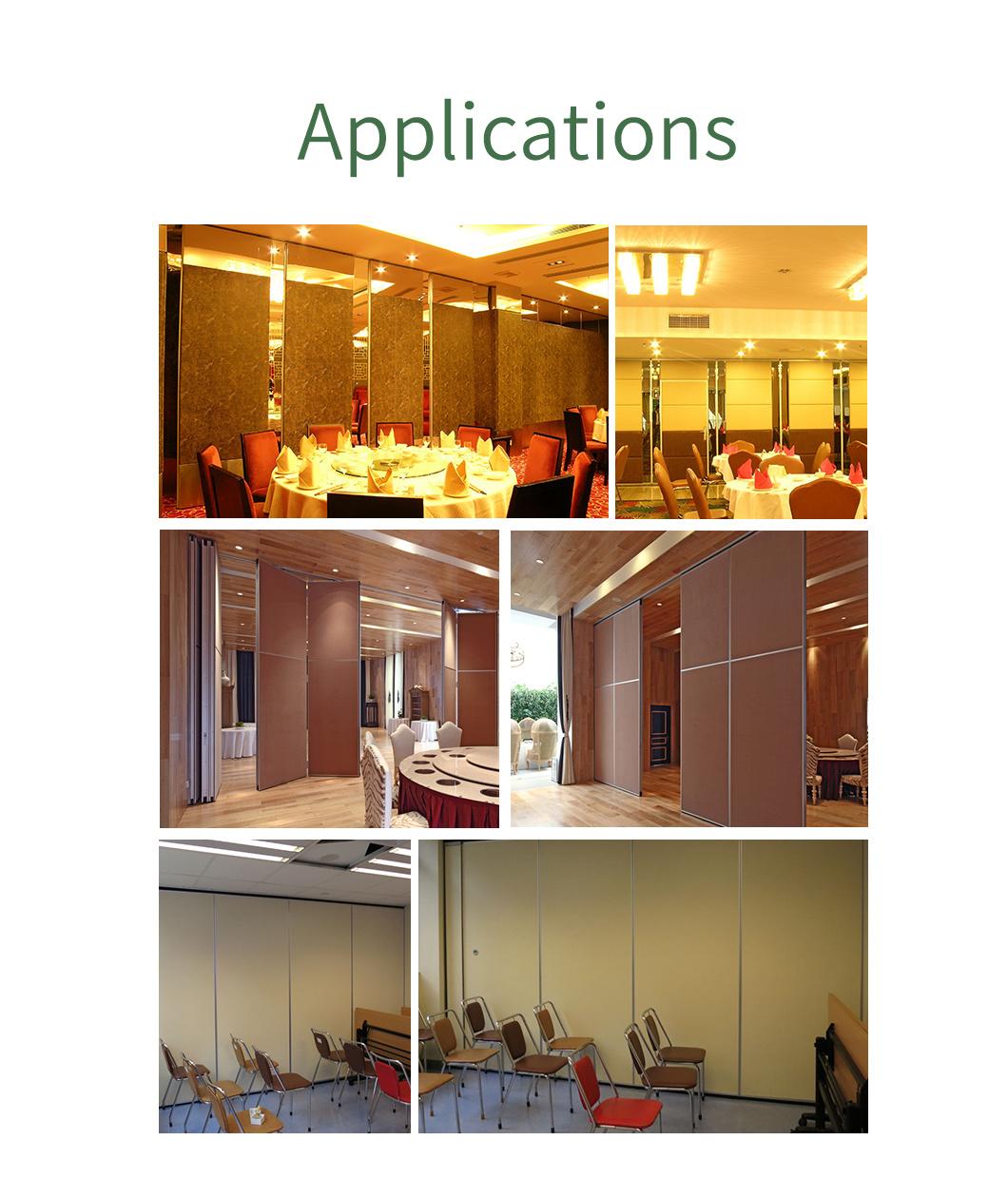 Office Customization Sliding Wooden Partition Mobile Partitions Wall for Multi-Function Hall