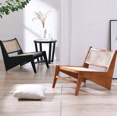 Modern Living Room Solid Wood Kangaroo Recliner Relaxing Chair Leisure Lounge Chairs Rattan Wood Home Furniture Relaxing Chair
