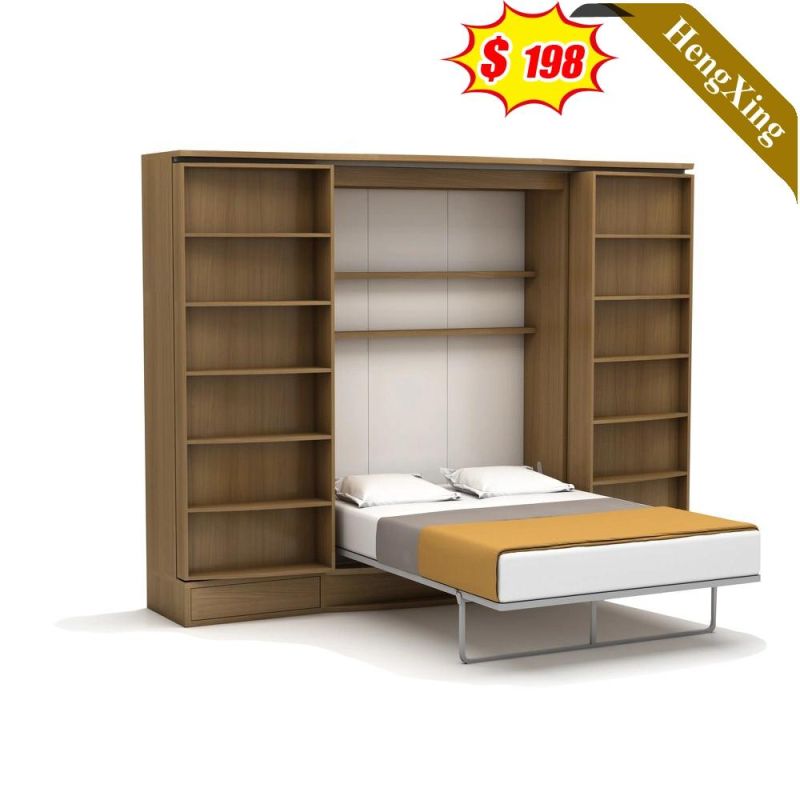 Hidden Metal Leg Manual Horizontal Folding Space Saving Murphy Wall Bed Hotel Bedroom Furniture Sets