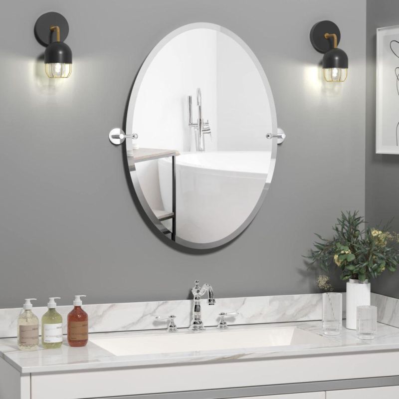 UL, cUL, CE Lightweight Home Decor Wall Contemporary Frameless Bathroom Mirror with Low Price