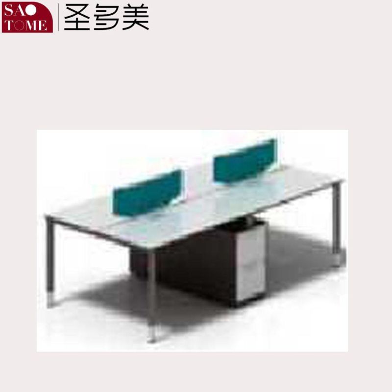 Modern Office Furniture Four Person Card Position Work Table Desk