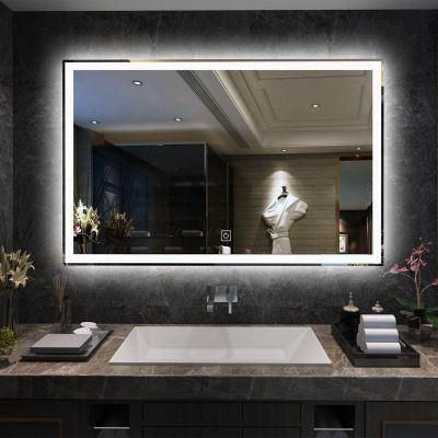 Diamond&#160; Shape&#160; Wall&#160; Mirror LED Lighted Bathroom Vanity Wall Mount Mirror with Defogger and Adjustable Colour Temperature
