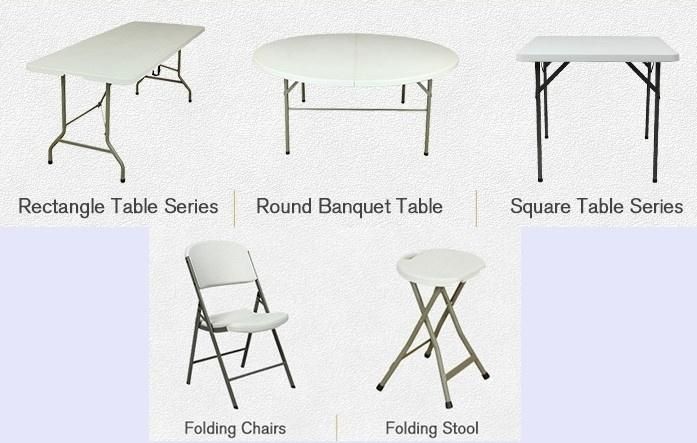 Wholesale Outdoor Garden Furniture 6FT X 2.4FT Rectangle White Outdoor Plastic HDPE Folding Foldable Table for Parites Events Wedding