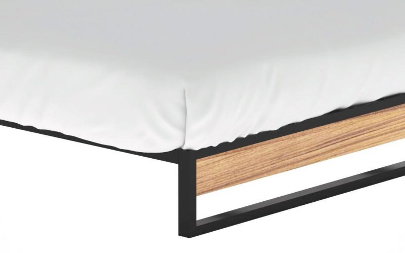 Good Design Metal and Wood Paltforma Bed with Slat Support