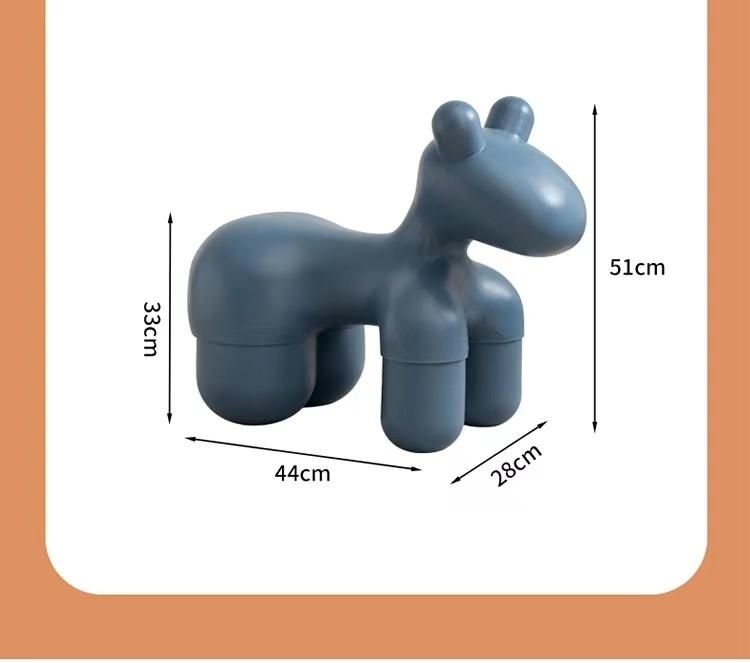 Chinese Pony Chair Creative Animal Seat Cartoon Insulated Children′s Sofa Sitting Stool Living Room Puppy Stool Changing Shoe Insulated Stool Ornaments