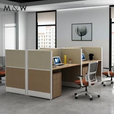 Factory 4 Offical Modular Table Desk 4 Person Workstation Office Furniture