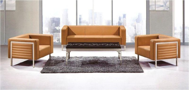 Beautiful Simple Italian Leather North Europe Style Office Home Sofa