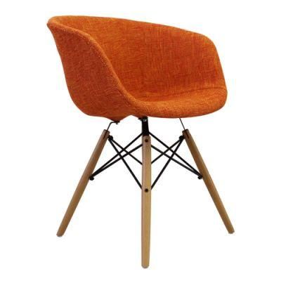 Hot Modern Style Orange Fabric Dining Chair Plastic Chair Outdoor Chair