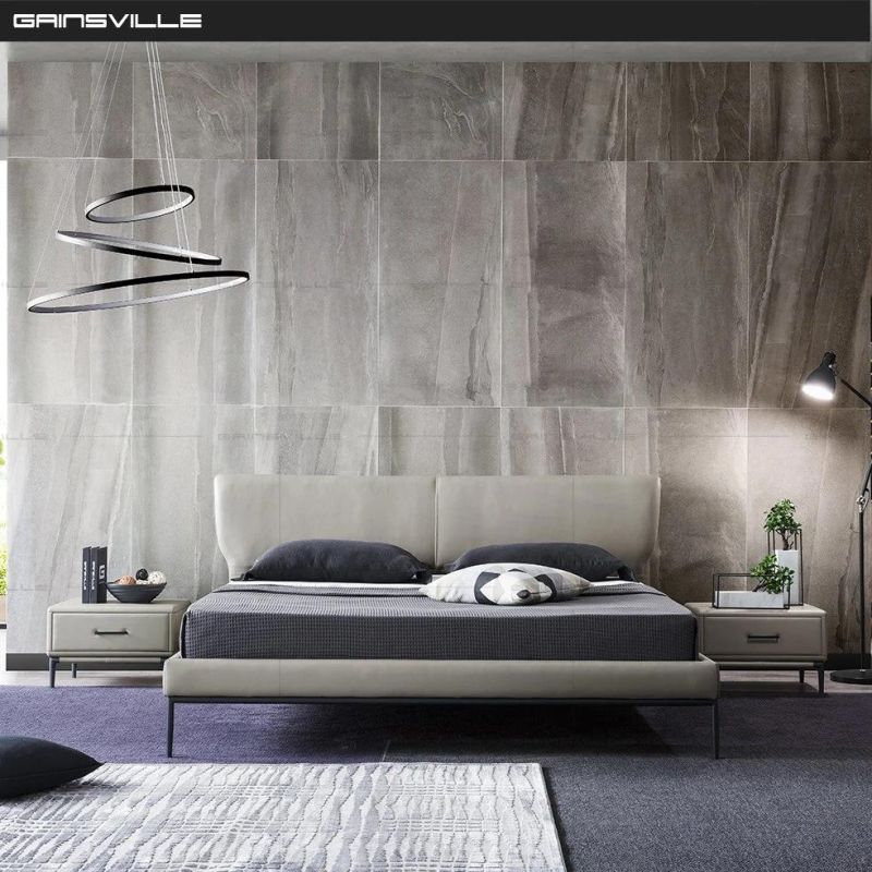 Modern Beds Set Design Home/Hotel Bedroom Furniture Upholstered King Size Platform Double Bed with Metal Base