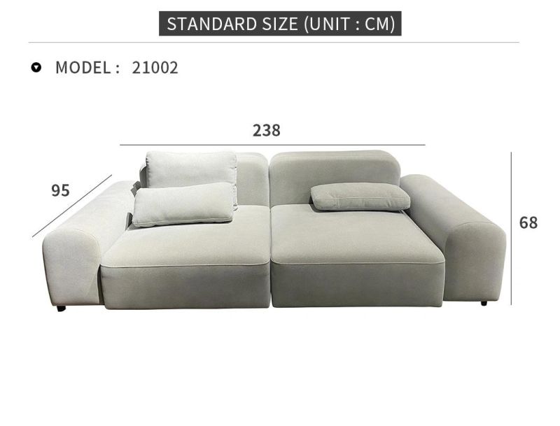 Manufacturer American Style Vintage Custom Made Linen Sofa for Living Room Natural Color