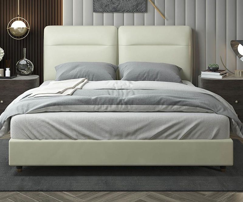 Modern Simple Bedroom Double Bed Leather Bed Customized Furniture