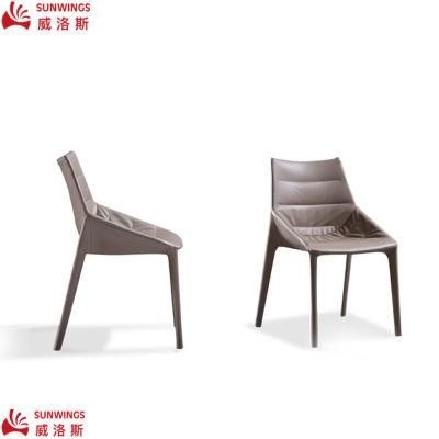 Home Furniture Modern and Simply Solid Wood Fabric All - Covered Dining Chair for Hotel