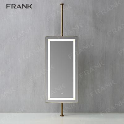 Long Length Metal Frame Bathroom Mirror Glass with Light Touch
