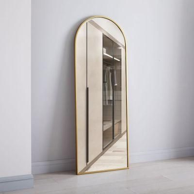 Gold Frame Full Length Wall Dressing Stand up Mirror for Living Room