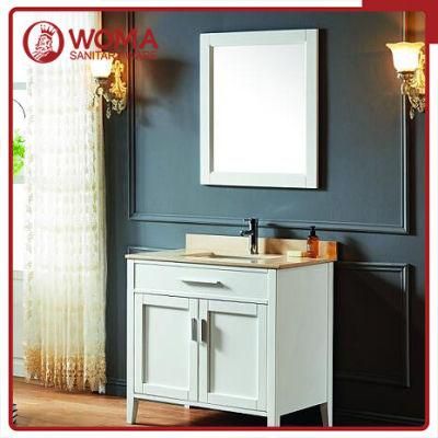 Freestanding Us Design Solid Wood Rubber Wood Bathroom Vanity