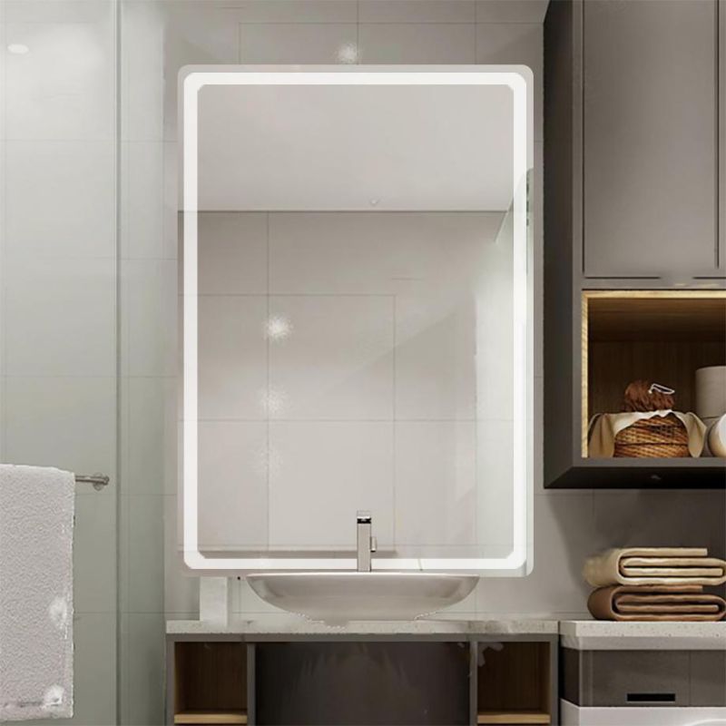 Custom Size Bathroom Illuminated Smart LED Wall Hang Mirror Factory