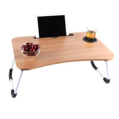 USB Charge Port Wooden Foldable Laptop Table