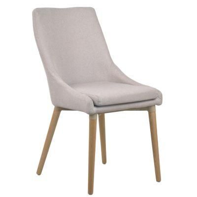 Home Furniture Fabric Ash Solid Wood Upholstered Dining Room Chair