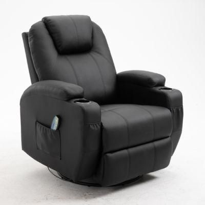 Factory Wholesale Modern Living Room Furniture Luxury PU Manual Recliner Chair 8-Point Massage Sofa