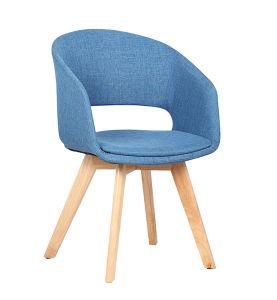 Modern Fashion Fabric Wood Leisuare Chair with Hollow out Design Dinner Chairs