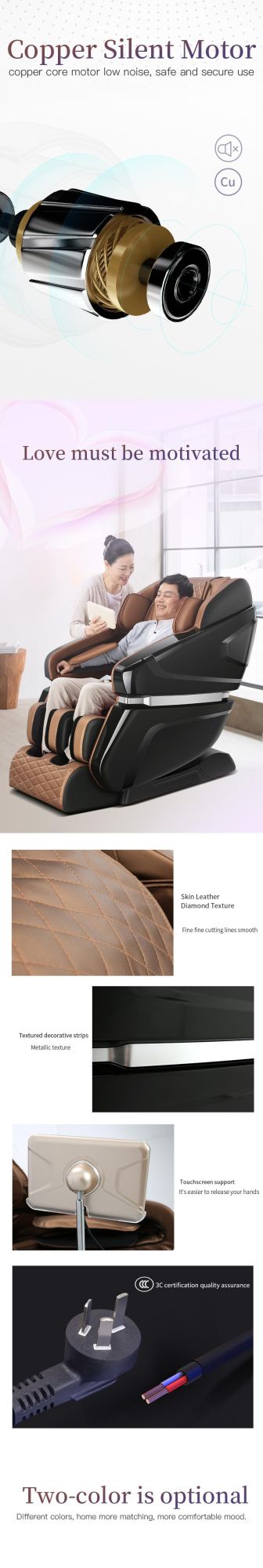 Luxury Home Special Modern Reclining Foot Massager Zero Gravity Massage Chair