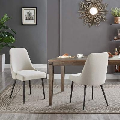 Dining Chair Modern Nordic Simple Cotton Back Wood Leg Dining Room Furniture Plastic Dining Chair