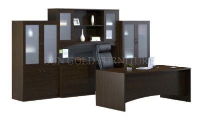 Factory Outlet Modern Black Office Desk with File Cabinet (SZ-OD272-1)