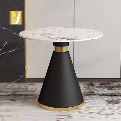 Modern White Round Marble Office Conference Table