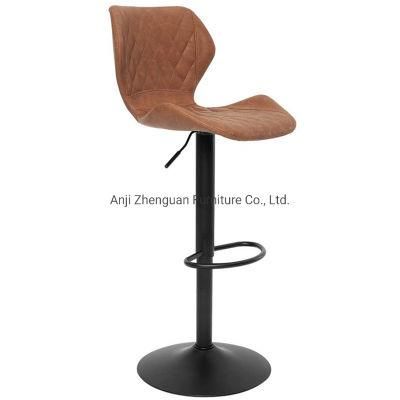 Height Adjustable Metal Modern Lounge Furniture Bar Chair Stool (ZG18-031)
